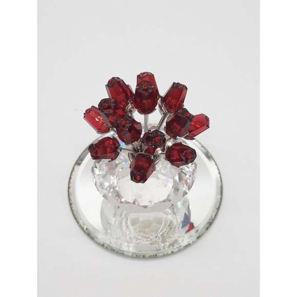 Vintage Swarovski Crystal Figurine Vase of Roses 2002 15th Anniversary. Retired - Picture 3 of 16